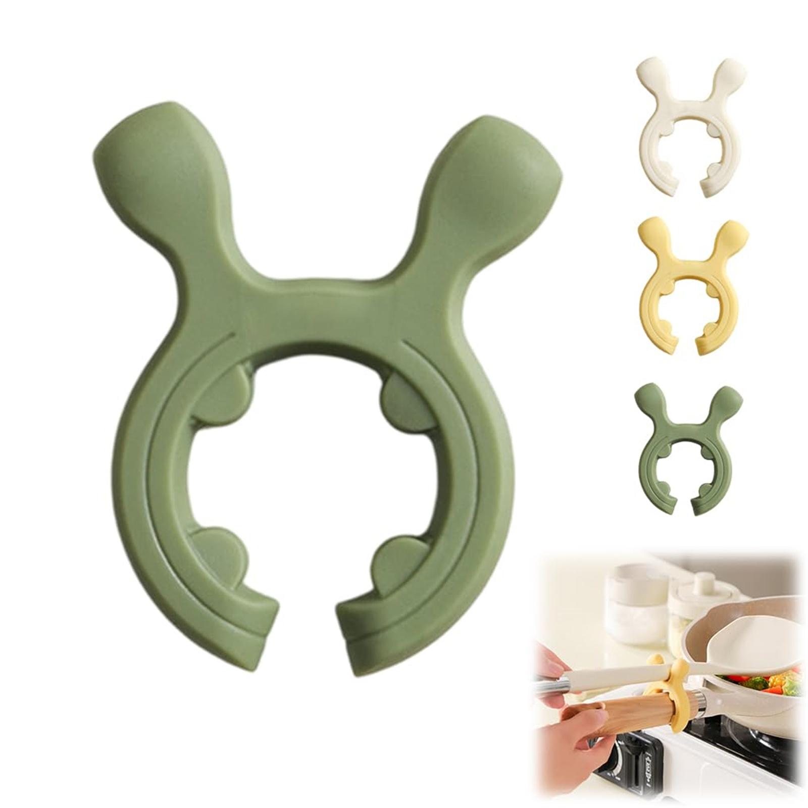 

Multifunction Silicone Pot Handle Spatula Rack, Non- Spoon Holder Stove Organizer Kitchen Gadgets, Steam Releaser, Utensil Scalding Pot Clip One Size зелёный