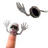 12Pcs Gray Ghost Head Finger Set Prank Zombie Puppet Mini Finger Toy Halloween Interactive Party Children's Gift Funny