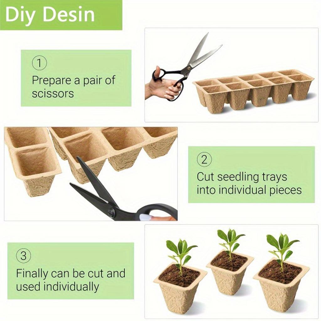 10PCS Seedling Tray Seedling Nutrition Cup Seedling Cup Plug Tray
