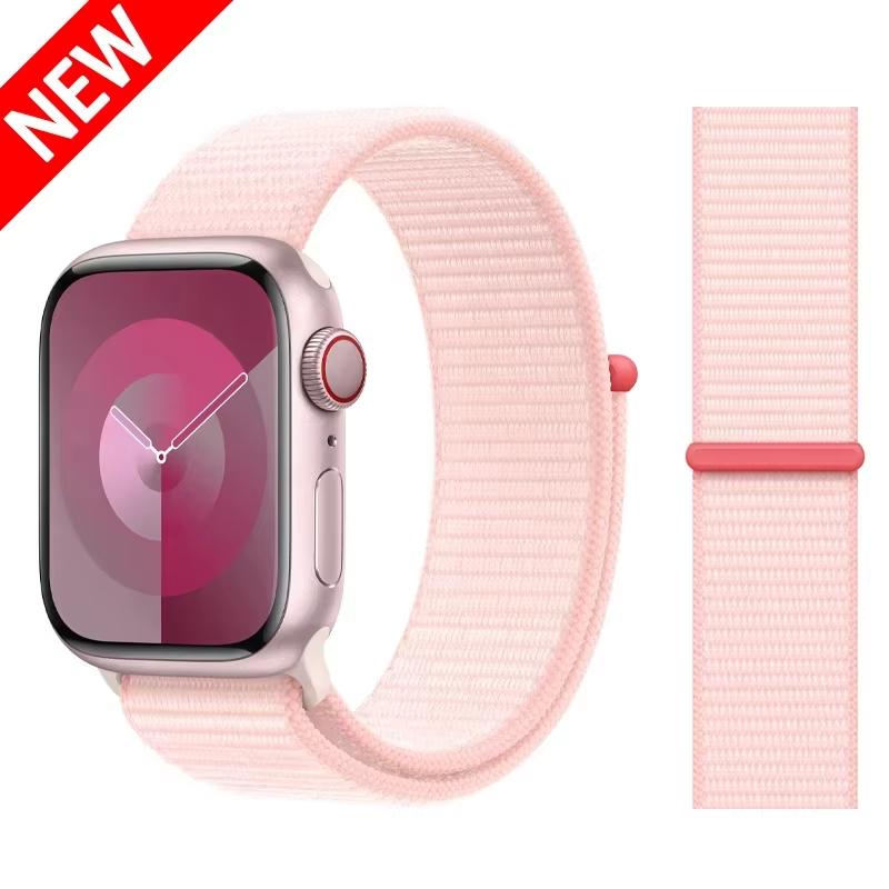Cinturino in Nylon a Passante Per Apple Watch Bands 46mm 44mm 40mm 41mm 45mm 42mm Cinturino Originale iWatch Serie 11 10 SE 9 8 Ultra 3