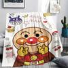 Anpanman Classic Pattern Flannel Blanket, High Quality Comfortable for All Seasons, Home Decor, Warmth and Comfort, Perfect for Gifts.