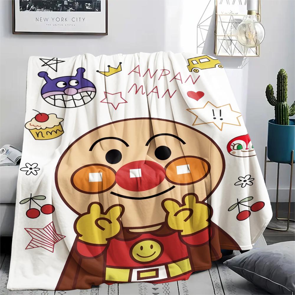 

Anpanman Classic pattern Flannel Blanket, High quality Comfortable for All Seasons, Home Decor, Warmth and Comfort, Perfect for Gifts. 80cm x 120cm