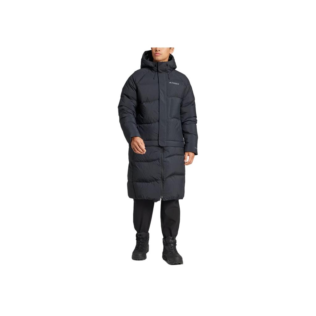 adidas FW24 Xploric Wind.Rdy Down Warm Sports Comfortable Hooded Jacket Men Outerwear Black JI8302