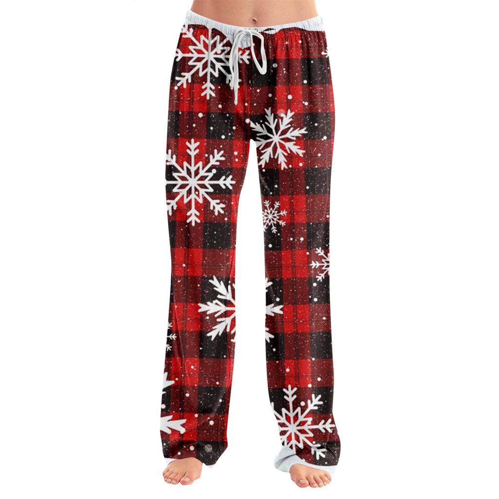 Adult fashionable loose Christmas printed casual pants, loungewear, sleep pants