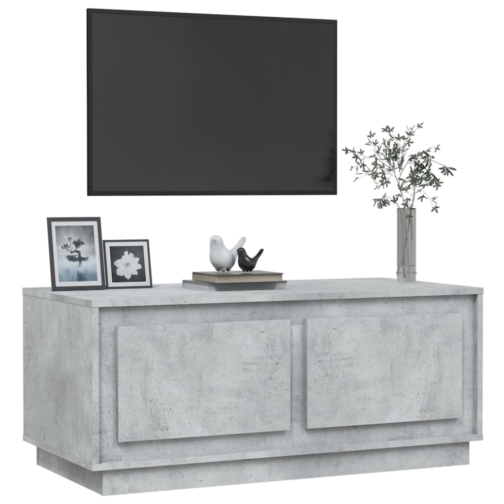 Coffee Table Concrete Grey 102x50x44 cm Wood Based Material