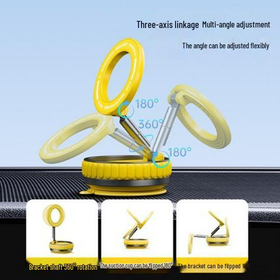 

Magnetic Rotating Phone Holder with Suction Cup for Car Navigation White K11