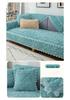 Nanji Ren Plush Sofa Cushion Cover - Winter Full Coverage, Simple Modern Design for Living Room.