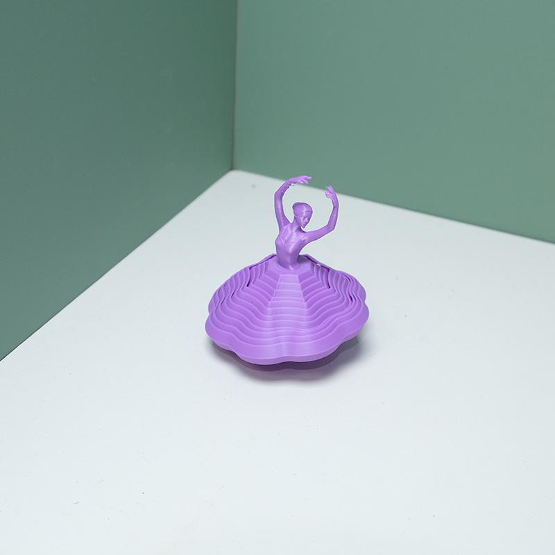 Enhance Focus with 3D Printed Rotating Ballerina Fidget Toy Perfect for Stress Relief
