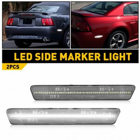 Clear Rear Bumper Side Marker Reflectors FOR 99-04 Ford Mustang XR3Z-15A448-AA V