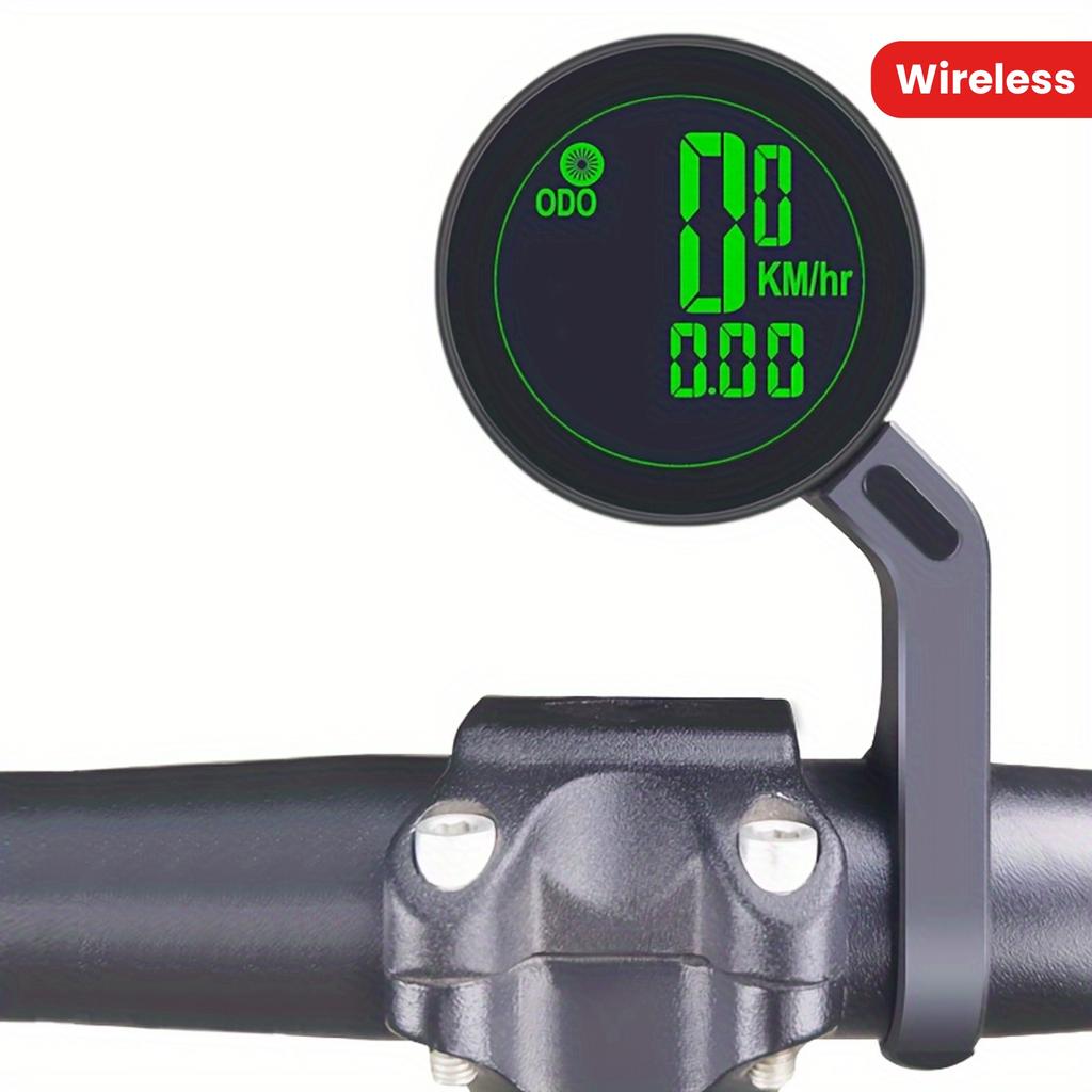 Bicycle Speedometer Odometer Wireless Cycle Bike Computer Bicycle Handlebar Stopwatch Round With LCD Display