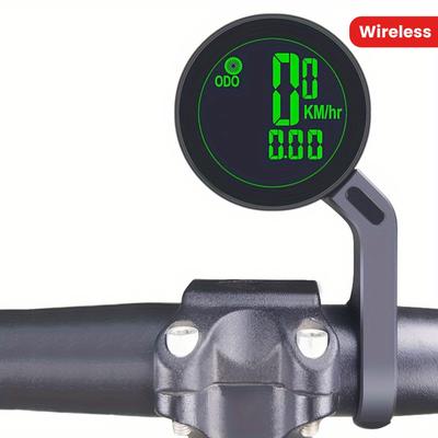 Contachilometri per bicicletta, contachilometri, computer da bicicletta wireless, cronometro da manubrio per bicicletta, rotondo con display LCD