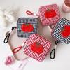 Tomato Pen Bag Korean Style Pencil Case Cloth Checkered Pencil Pouch Student