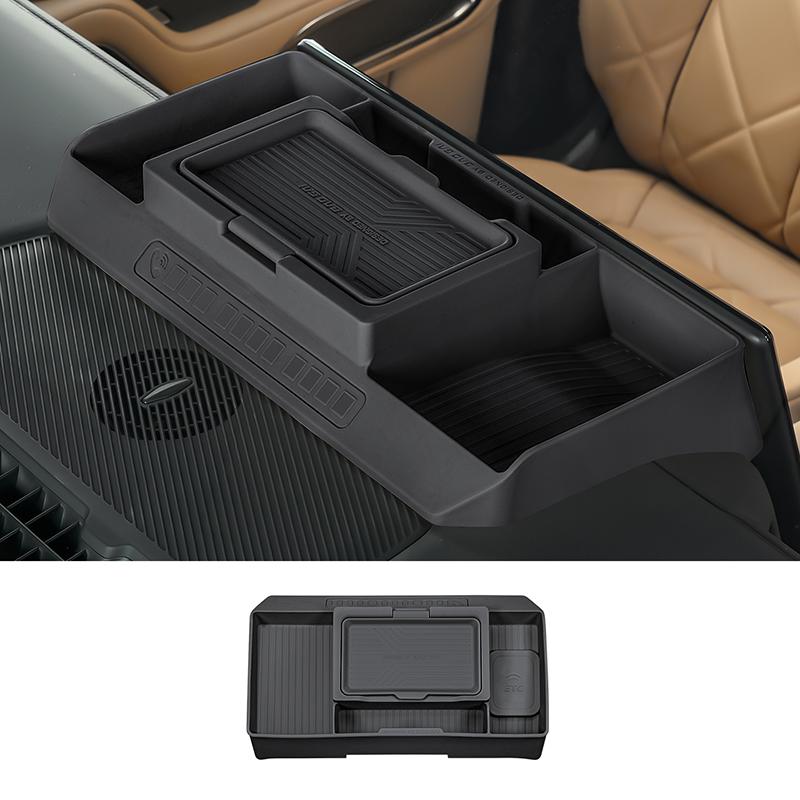 

For BYD Leopard 8 Denza B8 2025+ Silicone Tissue Box Center Console Screen Rear Storage Box Interior Upgrade Car Accessories чорний