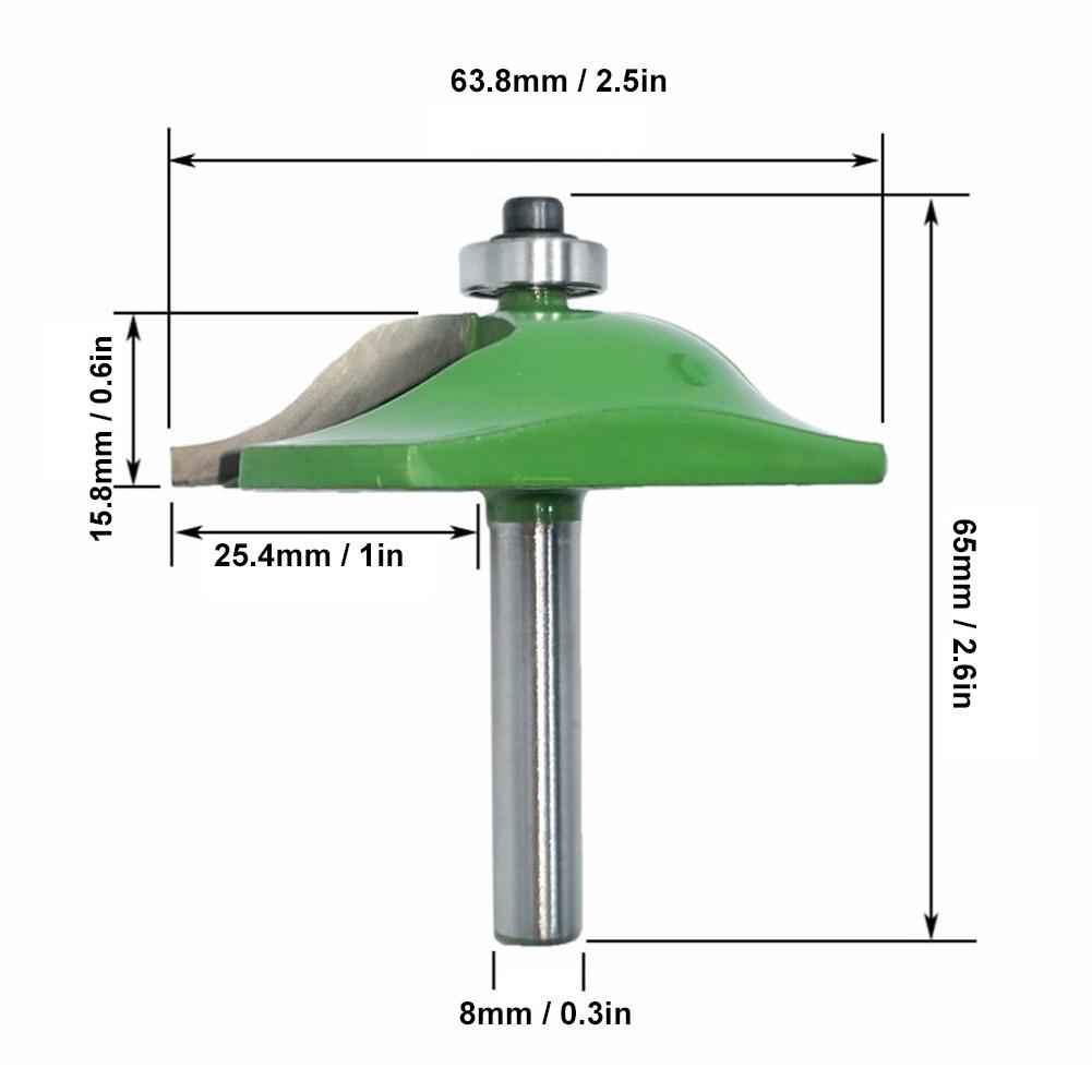 3 Stück 8mm Schaft Fräserbohrer Set T-Form Holzfräser Einstellbares Schrankbit Set(3 Stück Tür