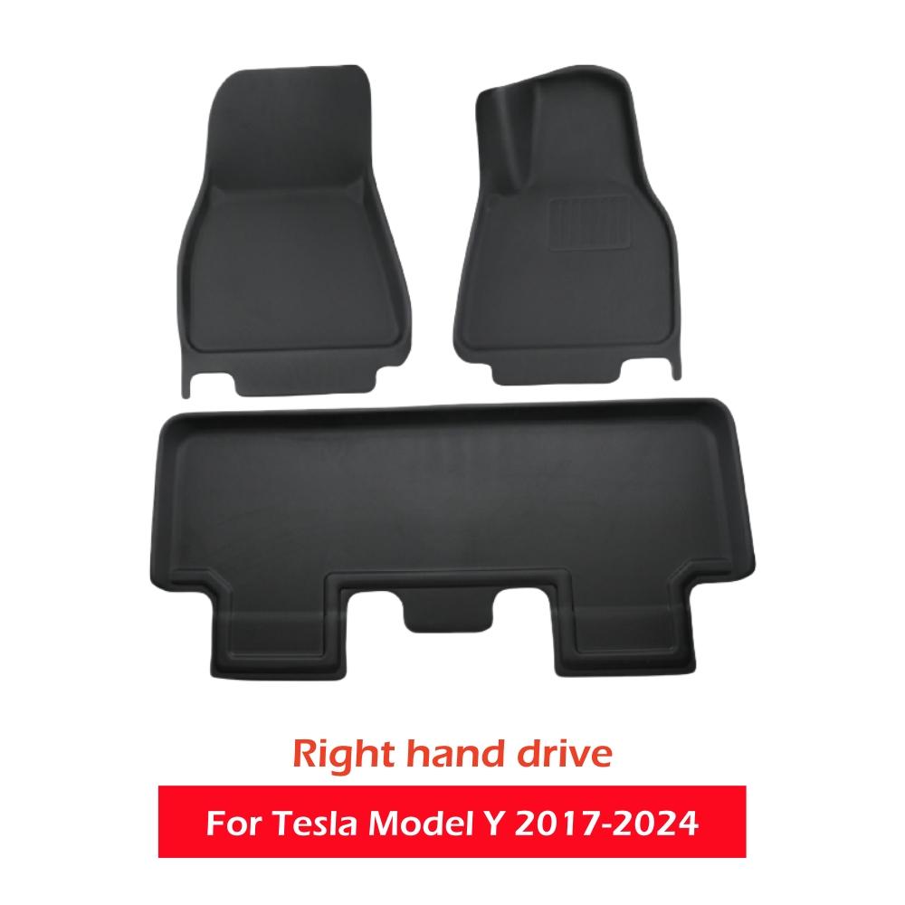3D Floor Mats For Tesla Model 3 Highland Model Y 2017 to 2025 All Weather Floor Carpets Trunk Mats Waterproof Cargo Liner