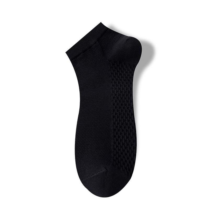 Men's Summer Thin Casual Business Massage Base Mesh Breathable Short Socks