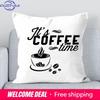 Office Sofa Cushion Cover Coffee Time Cushion Cover Pillow Decorative Printed Pillow Cover Home Furnishings