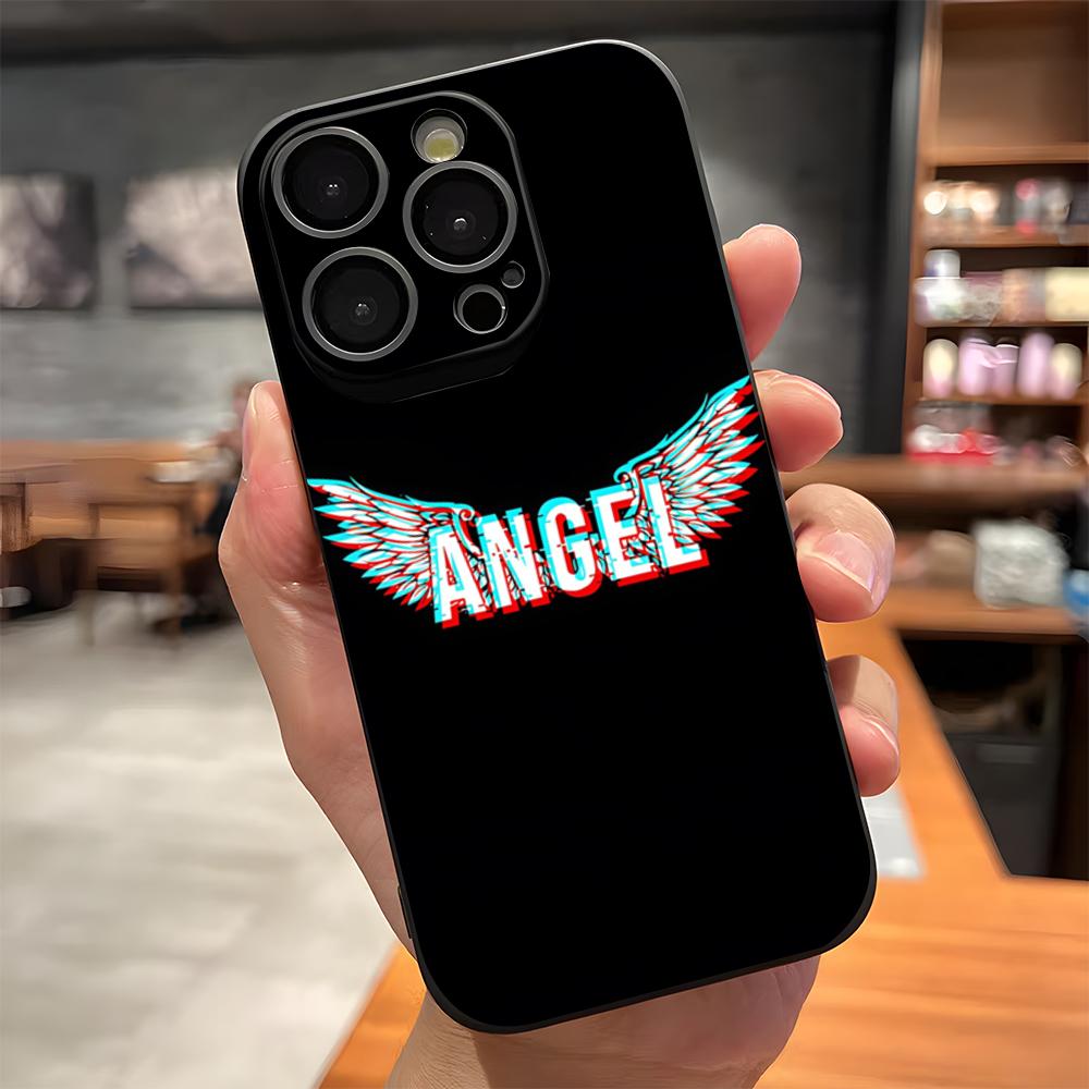 Black Angel Death Demon Phone Case For IPhone 17 Pro Max 15 Pro 16 14 Plus 12 13 Mini 11 Pro Shockproof Soft Cover