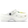 Crocs Classic Platform Clog BNK Sour Lemon Dream Star Summer French Line Girly Sweet Cool Hole Shoes Women's Green & White