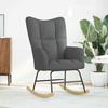 VidaXL Chaise à bascule Gris foncé Tissu, chaise, chaise de relaxation, fauteuil relax, chaise de salon, bascule, chaise en 4016790