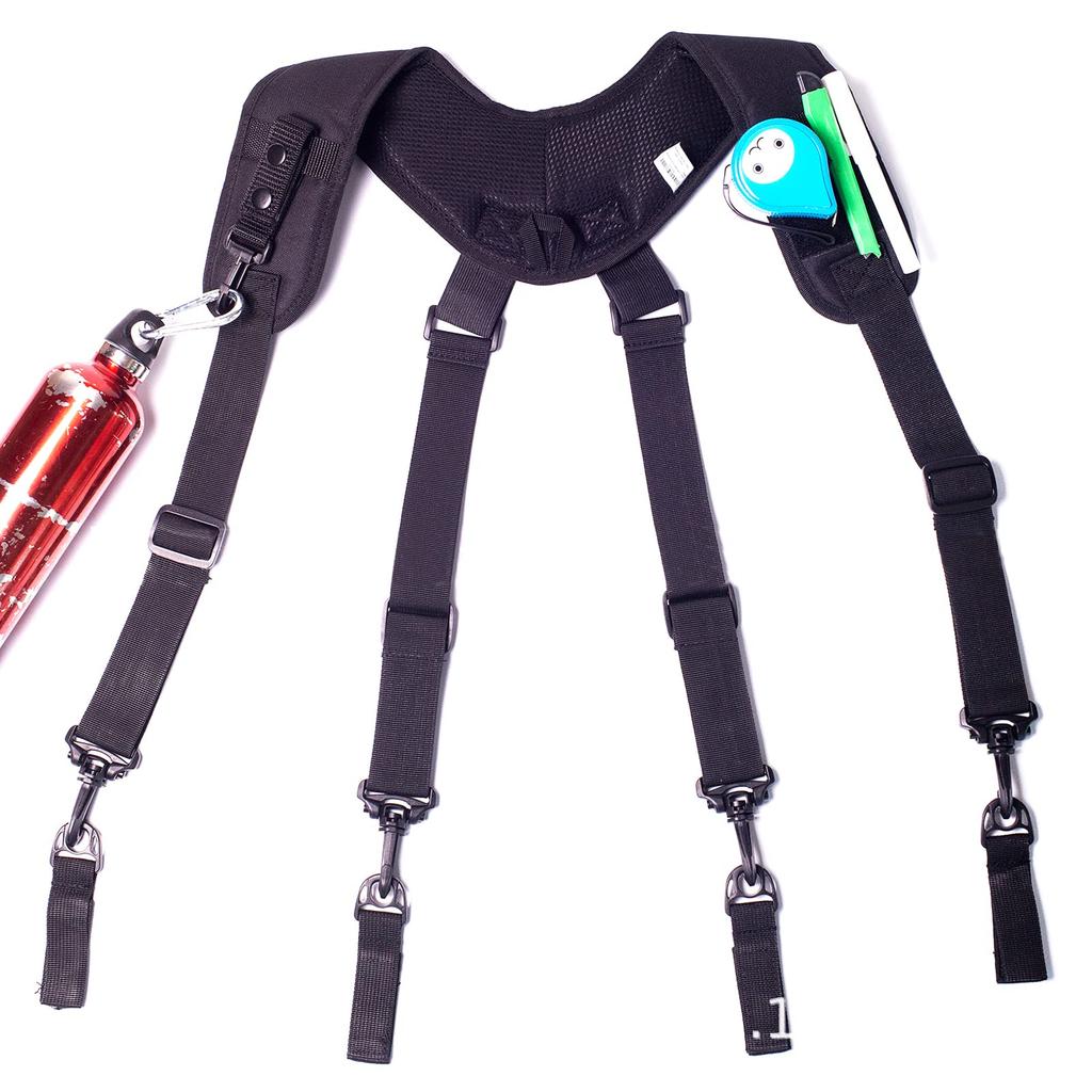 Tactical Suspenders X Type Tactics Brace Practical Adjustable Equipment with Keychain Tactical Belt Harness for Duty B X Type Tactics Brace Tactical