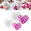 Flexible Heart Shape Rose Mold Decoration for Candle Making, Display Use, and Flower Heart Styling for Project Work and Shelf Display
