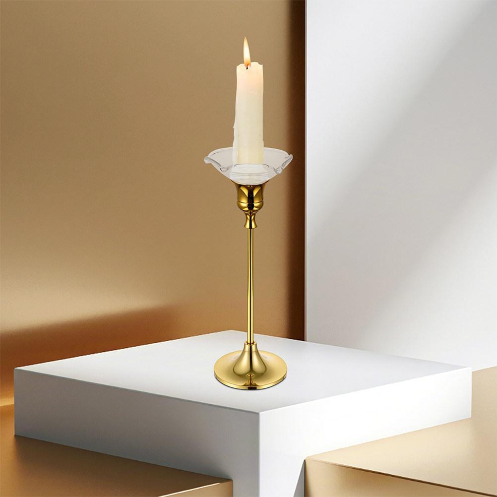 6Pcs Transparent Glass Drip Protectors Wax Catchers Reusable Bobeches for Wedding Holiday Party Church Decoration