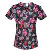 Hennar Women Scrub Top   Uniforms V-Neck Short Sleeve S-5XL Hospital Clinical scrubScrubs Top