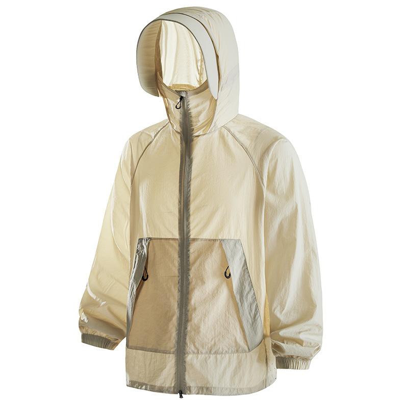Outdoor sunscreen clothing UPF10 + men's fishing thin jacket spring and summer breathable UV-proof skin clothing