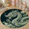 Retro Round Abstract Multicolor Carpet, Non-Slip Floor Mat for Nursery