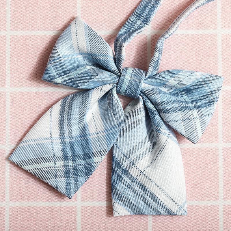 Jk Japanese Plaid Korean Version Of Collar Flower Graduate Female Collar Flower College Wind Streamer Jk Bow Shirt Accessories Sailor Suit