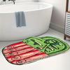 Tappeto per Pavimento con Cibo in Scatola di Pesce Piccolo, Tappetino Morbido e Confortevole per Pavimento del Bagno, Tappetino per Ingresso Interno, Decorazione per la Casa
