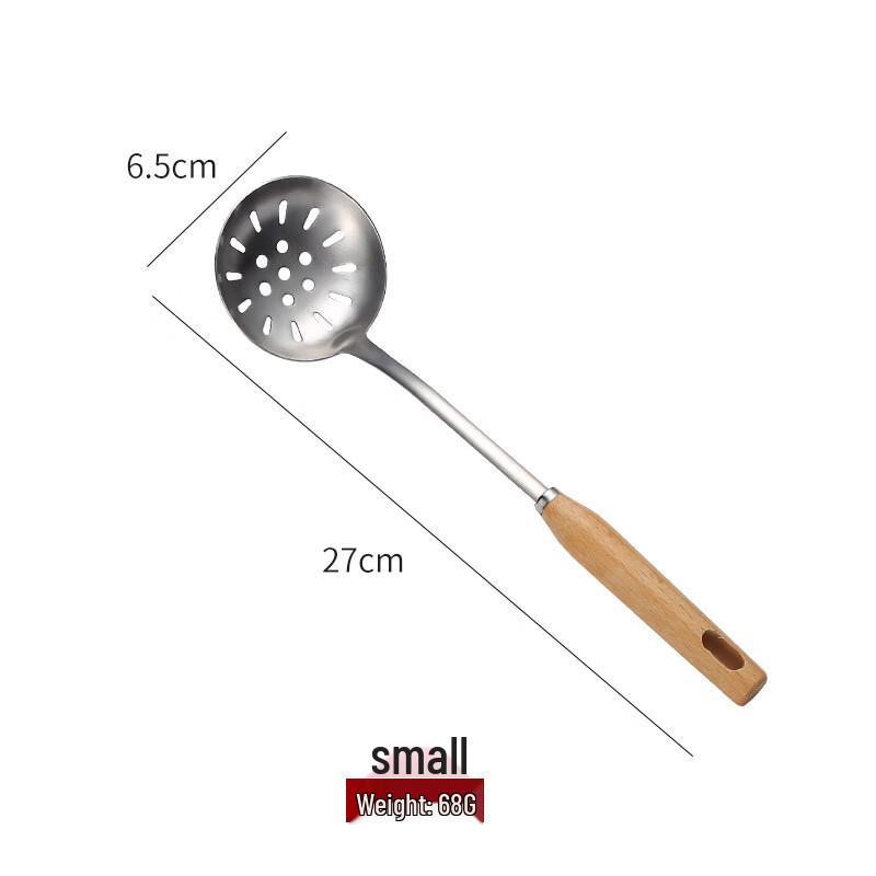 ZISIZ Retro Wooden Handle Stainless Steel Kitchen Utensils
