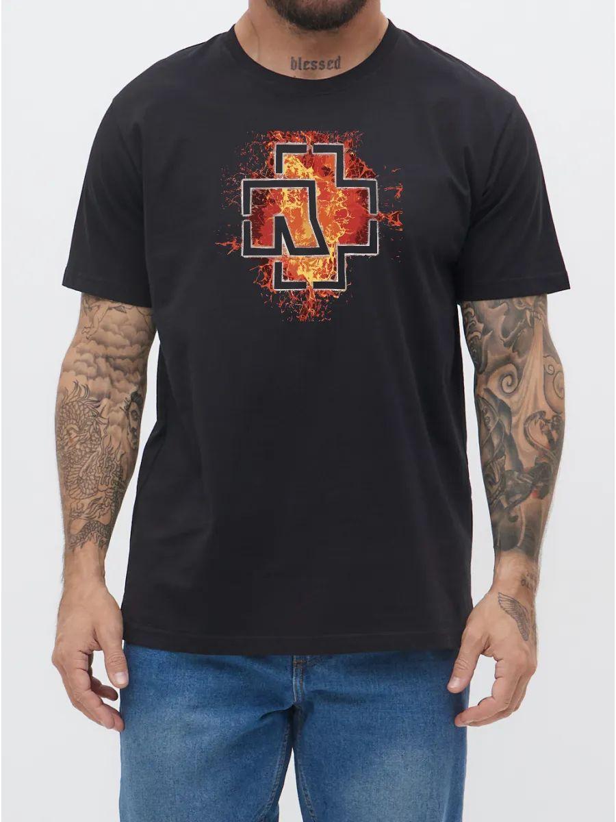 Черная металлическая футболка Rammstein 3XL