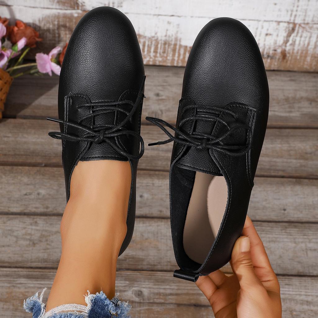 Kleine Lederschuhe Britischer Stil 22 Schöne Neue Weiche Sohle Weiches Leder Einzelne Schuhe Schnürung Temperament Lässig