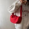 Einfaches Design Damen Umhängetasche Fashi Damen Nyl Hobos Rote Schultertaschen Vintage Damen Mädchen Geldbörse Stoff Handtaschen
