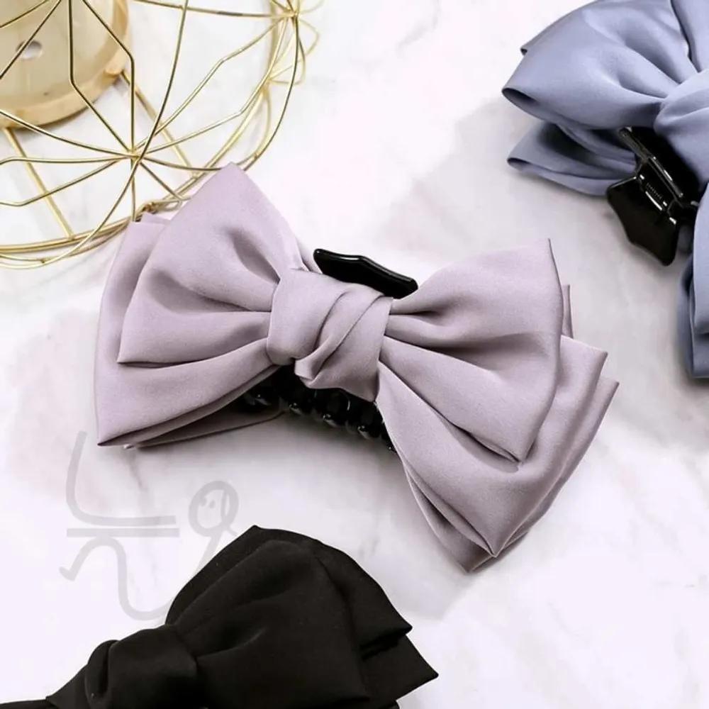 NeulWAYS Large Ribbon Claw Clip Indie Purple Back Hair Clip Long Hair Claw Clip