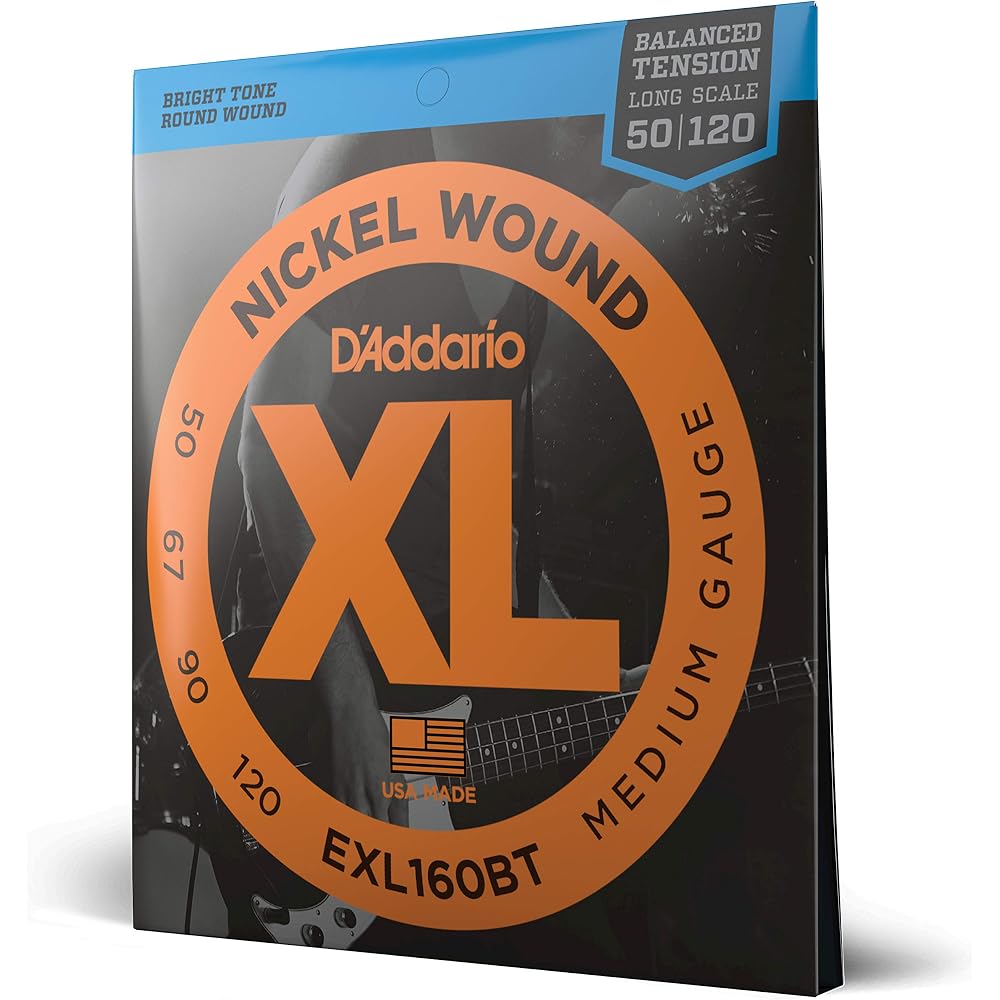 D'Addario Daddario Bass String Nickel Balanced Tension Long Scale .050-.120 EXL160BT [Domestic Ge...