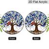 Acryl Levensboom Zonenvanger Glas-in-lood Effect Raamhangend Ornament Natuur Decor voor Huis