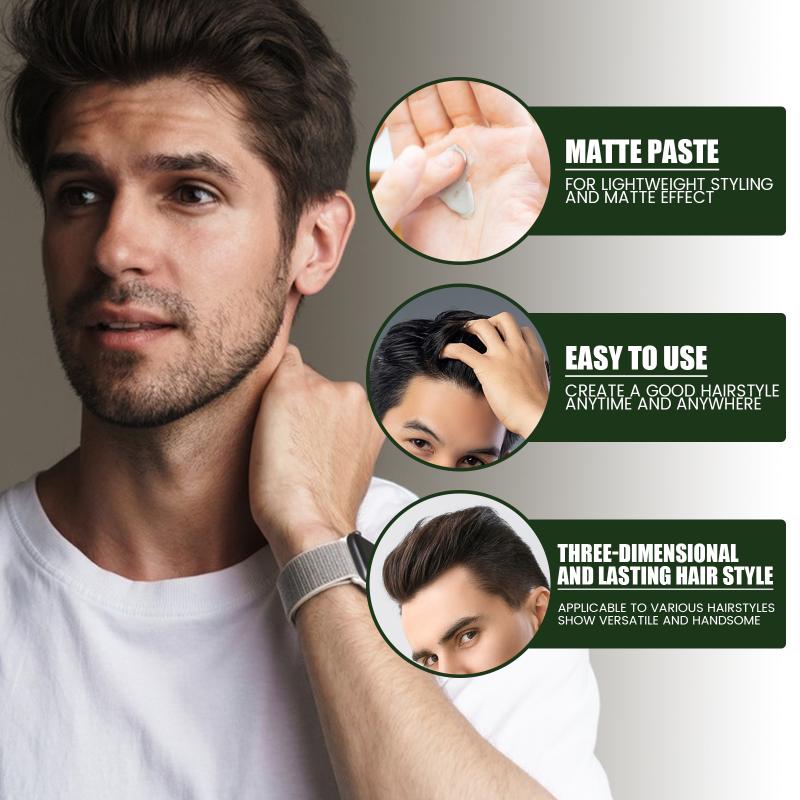 

Hair Styling Cream Men S Hair Clay Strong Hold Lightweight Non-Greasy Styling Control Smooth Long Lasting Tames Edges Hair Care 1pcs