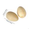 2 Piezas Huevo Sonajero de Madera Instrumento de Mano Juguete Musical Compacto Pulido