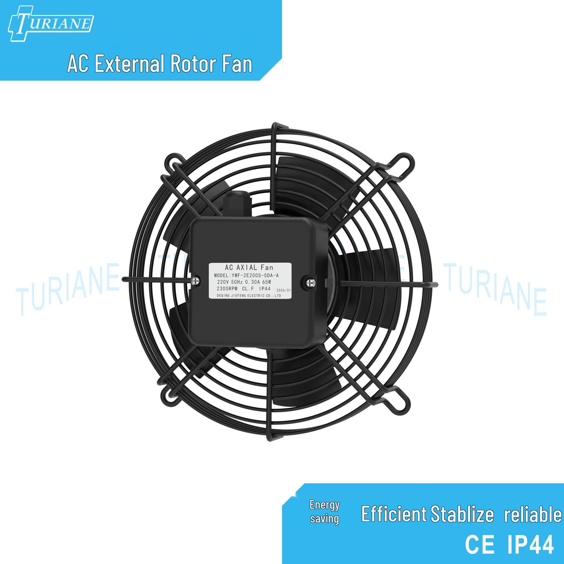 

200mm AC Axial Fan with Slanted Mesh Cover & External Rotor for Freezer Equipment