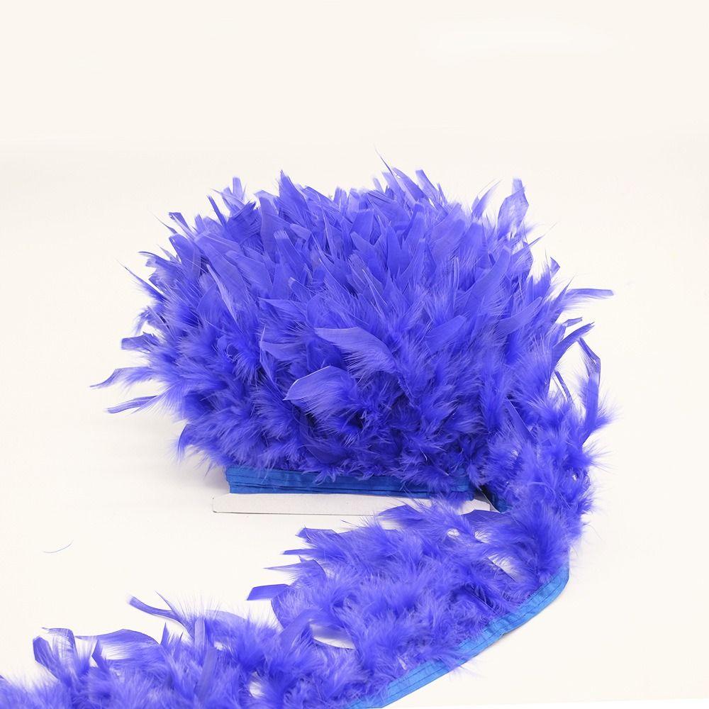 1 Meter Ribbon Tassel Natural Turkey Feathers Sewing Decoration Apparel Fabric Feathers Trim