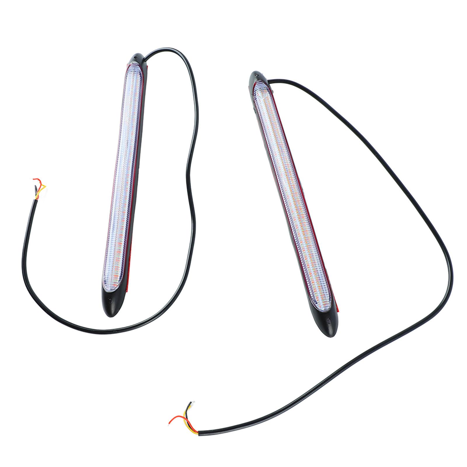 

2 шт. светодиодные полосы фар дневного света с указателями поворота двухцветные белые и желтые