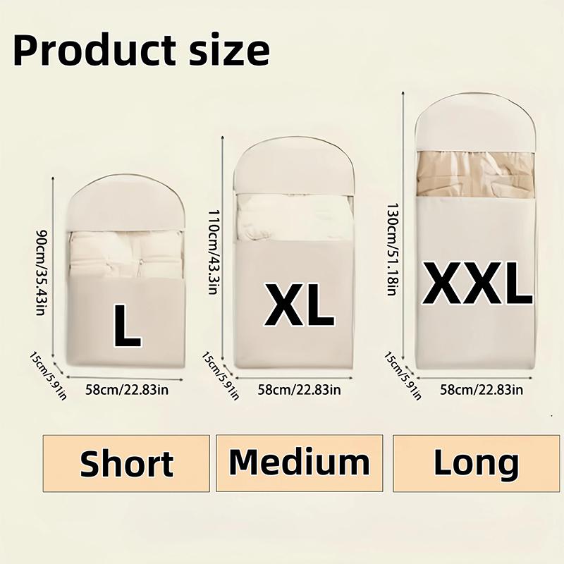1 pièce Doudoune Housse de Compression Anti-poussière Sacs à Poussière pour Vêtements de Garde-robe Nouvelle Fenêtre Transparente Sacs Suspendus sur Cintre Accessoires de Rangement