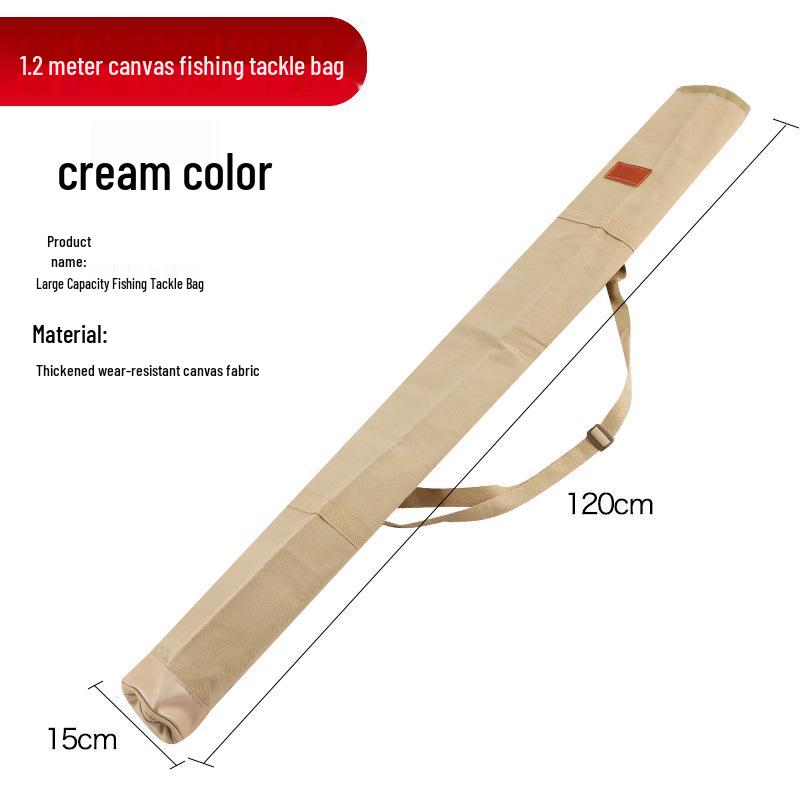 Foldable Canvas Fishing Rod & Umbrella Storage Bag - Tackle Organizer