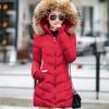 Women Winter and Autumn Artificial Fur Collar Winter Jacket Wear Parkas Outwear Women Long Coats