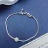 S925 Sterling Silver Zirconia Circle Bracelet: Light Luxury & Versatile Design