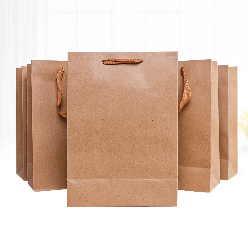 TaTanice Kraft Paper Gift Bags, File Management Handbags, Birthday Gift Bags, Packaging Bags, Tote Bags, Large Vertical Version, Pack of Five