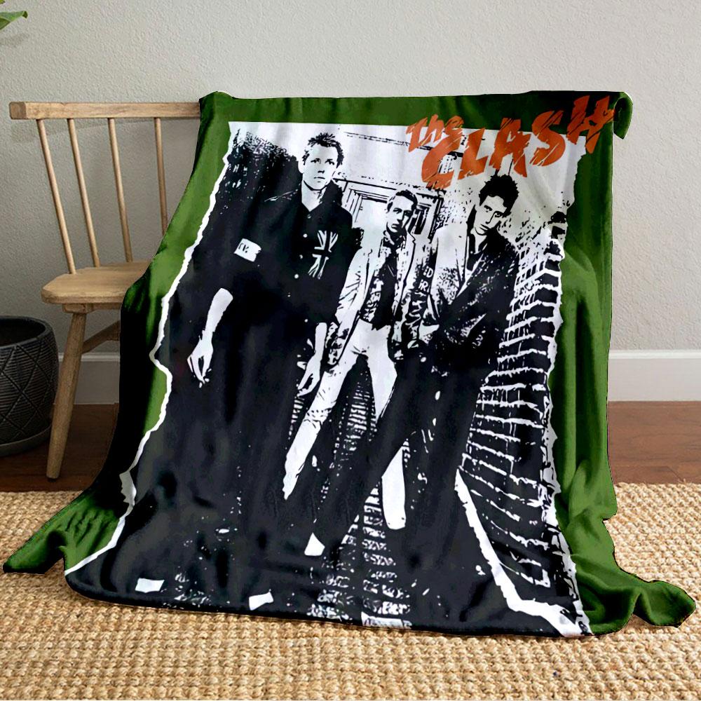 The Clash Band Graphic Blanket for all seasons blanket lunch break throw gift